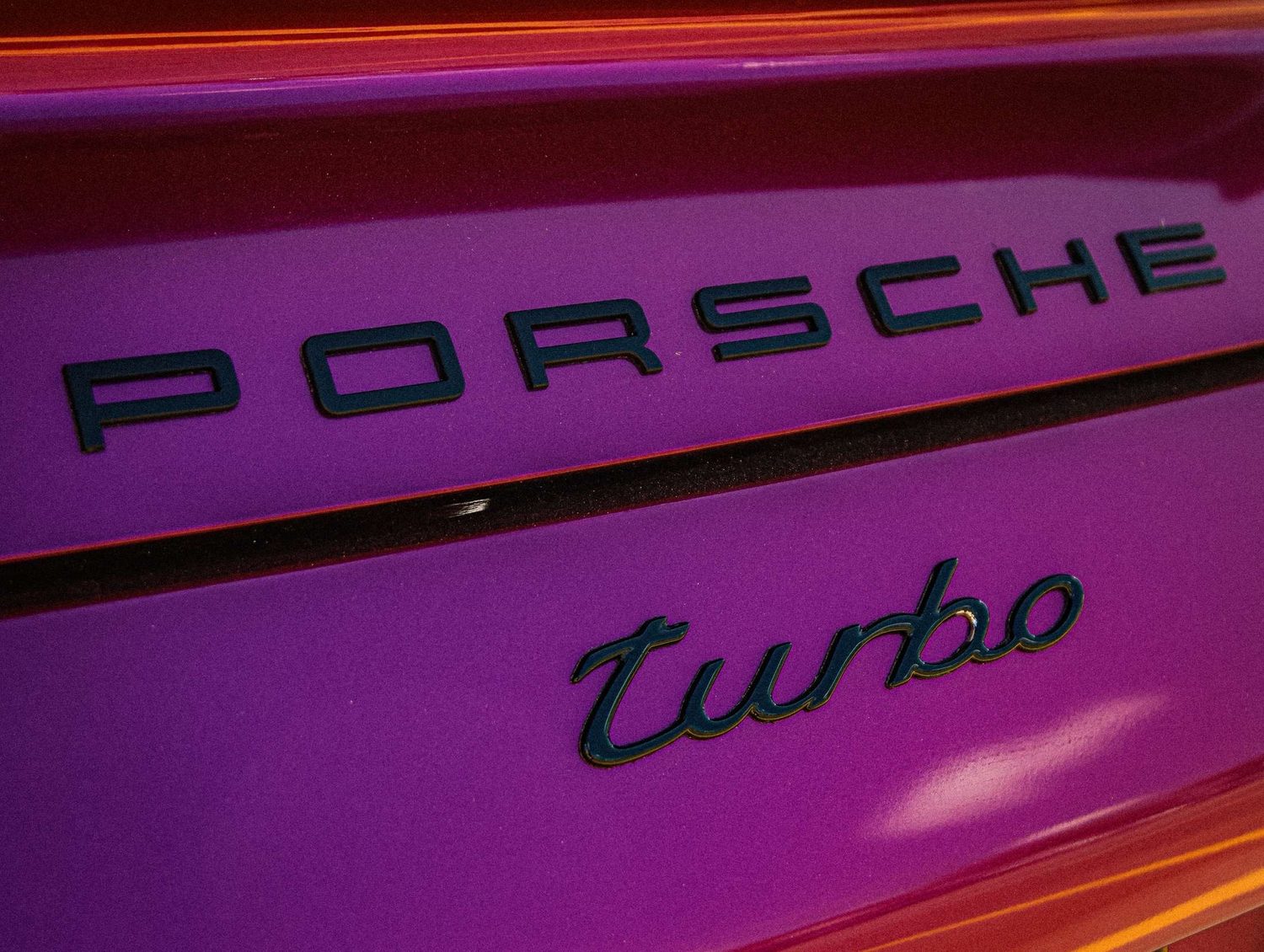 Deep gloss on a purple Porsche 911 Turbo